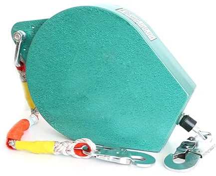 YOPNDFR 150 kg/330 lb Absturzsicherungsleine, Doppelverriegelungsstruktur, 23 Fuß Selbsteinziehende Absturzsicherung, Mit Flammhemmendem Sicherheitsseil, for Arbeiten In Der Höhe Schutz(7m/23ft)