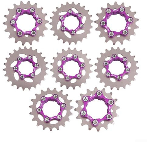 Customizable Single Speed Cassette Cog for Bicycles with CNC Freewheel Tensioner Adapter (16T)