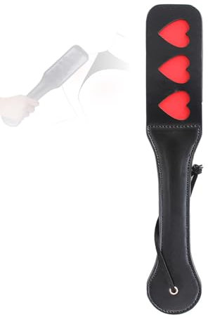 TAUOE Batte en cuir - Double fouet en cuir, batteur alternatif, pagaie, pour couple homme et femme, jouet de chambre idéal pour les coups légers ou les massages.