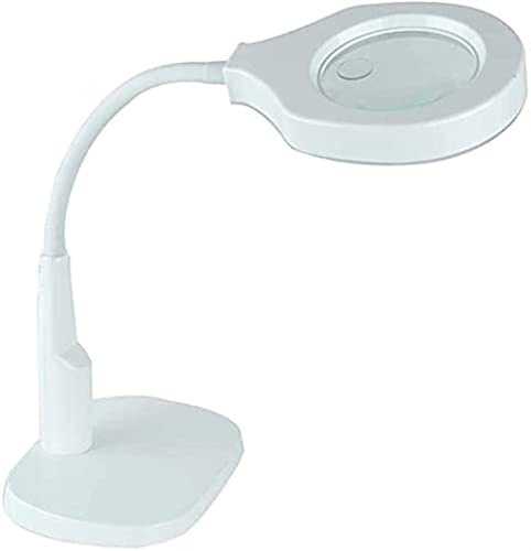 Magnifying Glass Magnifying Lamp Desk with LED Lamp Base Auxiliary Clip Two-in-One Desktop Work Lighting Reading Magnifier Interesting