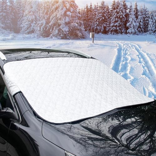 Parasole Auto Parabrezza, 150×70 Cm Parasole Macchina, Telo Auto Antigrandine, Ultra Spessa, Protegge Da Neve, Ghiaccio, Gelos, Sole, Raggi UV, Polvere E Acqua, Facile Da Installare, Antifurto