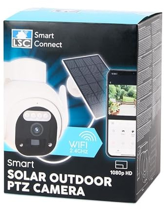 Générique LSC Smart connecte Camera PTZ à énergie Solaire Surveillance WiFi Exterieure Solaire: 2K Camera Exterieur sans Fil Batteries - IP Vision Nocturne