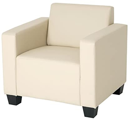 Mendler Sessel Loungesessel Lyon, Kunstleder - Creme