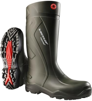 Dunlop Bottes à enfiler pour homme, tailles 39, 40, 41, 42, 43 et 44, vert Vert Vert 40 EU