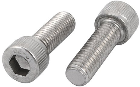 Sourcingmap M10x30mm 304 Stainless Steel Left Hand Thread Hex Socket Head Cap Screw Bolt 2pcs