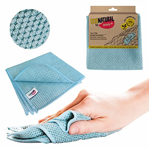 ECONATURAL by York Paño de Microfibra, Azul (Ocean), Large