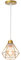 TOKIUS Lámpara de Techo Retro, 16CM Lámpara Colgante Techo Vintage Jaula Dorado Luz Colgante Interior Iluminación de Techo para Cocina Comedor Dormitorio Pasillo (Colgante 1 Luz)