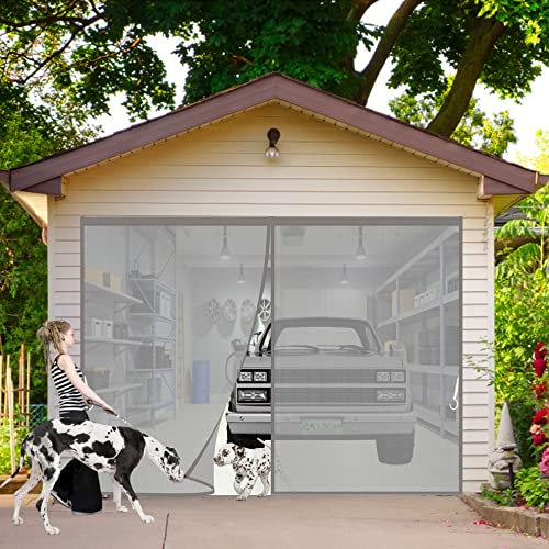 Magnet Fliegengitter TüR 250 x 185 cm Insektenschutz Insektenschutzrollo, Magnetisch, Netz VorhäNge, Klettverschluss, Pet freundlich, Wohnzimmer Grau