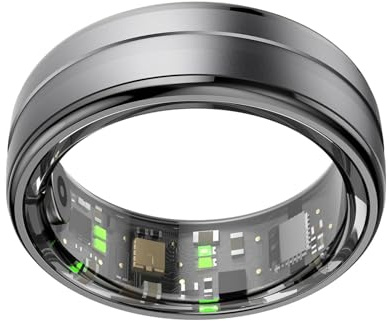 Smart Rings para hombres y mujeres, anillo unisex con rastreador de salud, IP68, impermeable, rastreador de actividad física para caminar, ciclismo, yoga, correr, senderismo, fitness