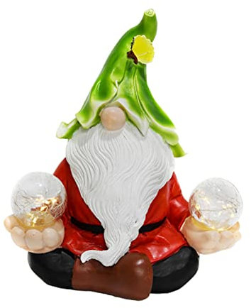 Milisten Lampe Solaire De Jardin Forme De GNOME Éclairage Extérieur Étanche Décoration Adorable pour Courtyard Économie Énergie Et Installation Facile