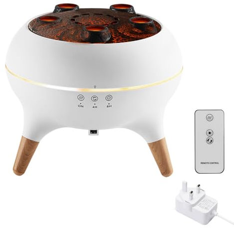 Jellyfish Mist Humidifier, Volcano Flame Aromatherapy Humidifier with 7 Color Lights Essential Oil Diffuser for Bedroom Living Room Office