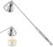 Mewtush Eteignoir Bougie, Éteignoir à Bougie en Acier Inoxydable avec Long Manche, Eteignoir Gros Bougie, Accessoire Élégant Argenté pour Éteindre Les Bougies en Toute Sécurité（Argent