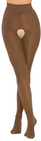 Sxiwei Donna Aperta Collant Trasparente Calze Eleganti Calze Da Danza Abbigliamento Da Club Caffè Taglia unica