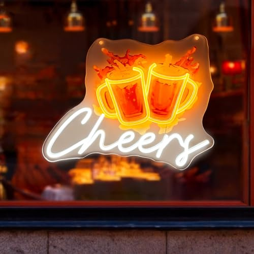 Jubel Neon Zeichen benutzerdefinierte Wanddekoration | Bier in Glas geführt Zeichen Home Bar, Hochzeitszeichen personalisierte Geschenke für ihn
