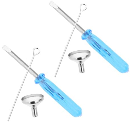 MUELODSIC Ensemble 2 Mini-Entonnoirs en Acier Inoxydable pour Urnes Funéraires et Bijoux Kit de Remplissage Tournevis Bleu Accessoires pour Pendentifs Crémation Usage Commémoratif pour