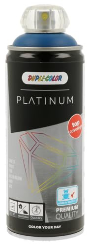 DUPLI-COLOR PLATINUM RAL 5010 enzianblau seidenmatt 400 ml Spraylack, schnelltrocknend, exzellente Deckkraft, hohe Ergiebigkeit, UV-beständig, lichtecht und langlebig
