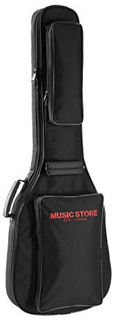 MUSIC STORE Deluxe Gigbag, Wasserabweisende Nylon-Tasche, 20mm Polsterung, Zubehörfächer, für Elektrische Gitarre