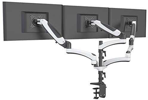 HFTEK - Monitorarm - dreifache Halterung Halter Tischhalterung für 3 Bildschirme von 15 – 27 Zoll mit VESA 75/100 - GM138DW