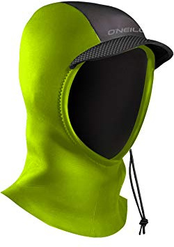ONeill Youth Kids Junior Psycho 3mm Hood Dayglo Green - Unisex - Visor - Anatomical Fit - Exterior: Smoothskin Material