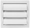 Ø100mm 153x148 mm Dunstabzugshaube mit eingebautem Schädlingsschutz, Lüftungsschlitzabdeckung, HVAC-Abluftkanalabdeckung, Auspuffkappe (Ø100 mm, Weiß)