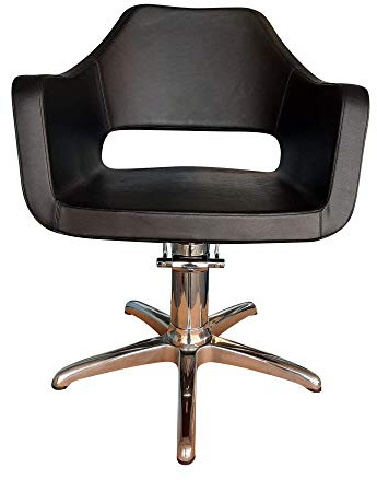 VAKON SALON - Friseurstuhl höhenverstellbar und Kreuzfuss aus Aluminiumguss, Friseursessel mit Hydraulik, Coiffeurstuhl, Friseureinrichtung Barber - Design 07