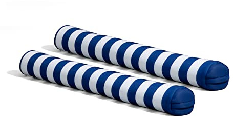 Big Joe Noodle 2 Pack No Inflation Needed Pool Floats, Americana Nautical Stripe Double Sided Mesh, Quick Draining Fabric, Jumbo 4 feet