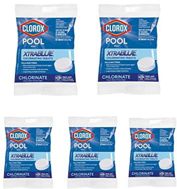 Clorox Pool&Spa 24201CLX XtraBlue 3 Long Lasting Chlorinating Tablets (5 Count)