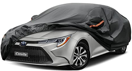 Kayme Autoabdeckung Wasserdicht Atmungsaktiv Passend für 2012-2024 Toyota Corolla, Vollgarage Autoplane für Sonne Staub Schutz, Auto Abdeckplane Faltgarage Abdeckung im Winter(3-7 Tage liefern)