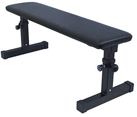 Icoud Flat Weight Bench Utility Workout Adjustable Height Bench for Strength Training Exercise & Fitness