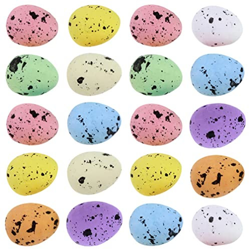 ifundom 200stücke Schaum-Eier-dekor Frühlings-DIY-Ornament Simulationsei-lebendiges Ei Farbenfrohe Eier-Imitation Für Esszimmer Schlafzimmer Büro Bücherregal Kinderzimmer Foto-Requisite