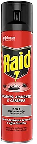 Raid Aerosol Fourmis / Araignees / Cafards 2En1 400 Ml