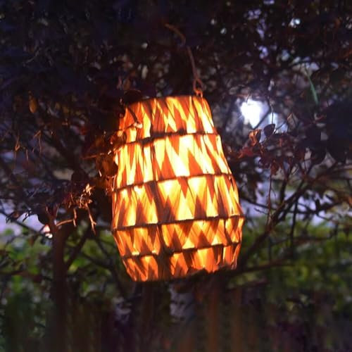 Solar Laterne Außen Solar Rattan Weben Hängende Solarleuchten Laterne Licht Garten IP65 Wasserdicht Dekorative Licht Atmosphäre Solarbeleuchtung für Dekoration Garten Weg Terrasse