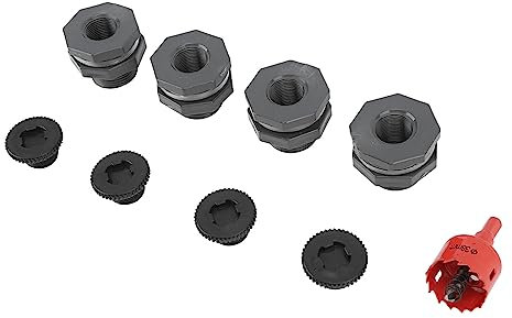 ANKROYU Kit di Montaggio per paratia per barili di Pioggia da 3/4, Strumento per a Tazza in PVC, di Raccolta dell'Acqua piovana con Tappi per barili