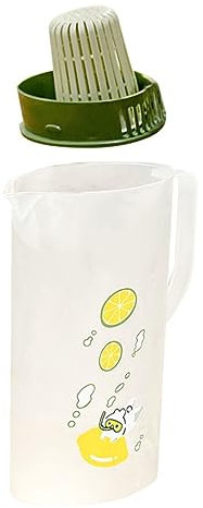 OFFSCH Elegante Bottiglia Dacqua Per Frigorifero Teiera Brocca Di Raffreddamento Dellacqua Da 2 Litri Con Coperchio