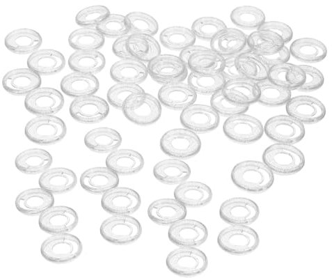 OFFSCH Kunststoff Bindescheiben 28mm Transparent Weiß Mit Glitzer Loseblatt Binderringe Rund Erweiterungsscheiben Für Selbstgemacht Notizbuchplaner Leicht Langlebig Für Büro Und Schule