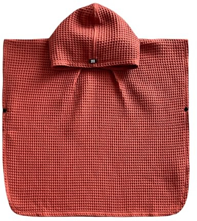 NARDONI Badeponcho für Kinder (Kaminrot Dunkelrot, 1)