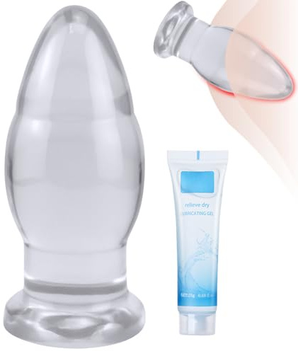 GKLWEJ Analplug Groß, Analpluggroß Φ 8 CM, Analkugeln Buttplug mit DìḷĐò Saugnapf, Dicker DìḷĐò, Fisting Sexspielzeug Analdehner, Prostata Stimulation, Sex Spielzeug für die Männer Frauen