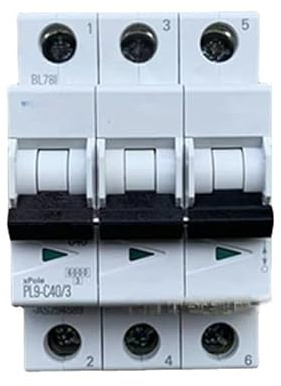 IEUMJNAT Interruptor automático pequeño PL9-C40/3 PL9 40A 3P C 6kA