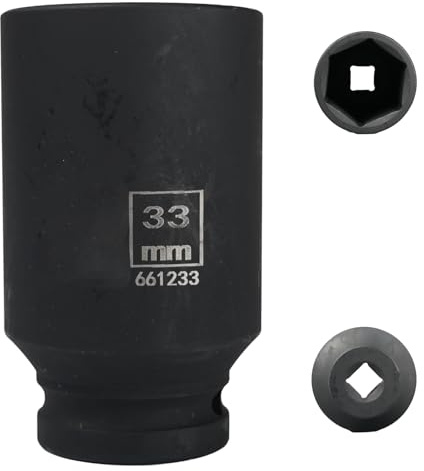 Flewdart Skruvnyckel 33 mm, 1/2 tum, 6-kant, skruvar 33 mm 1/2, längd 78 mm, krom-molybdenstål, CR - MO (33 mm)