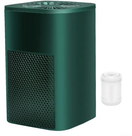 Niceminiwall Purificador de aire portátil con filtro HEPA para eliminación de formaldehído, limpiador de aire compacto alimentado por USB para el hogar, la oficina y el coche