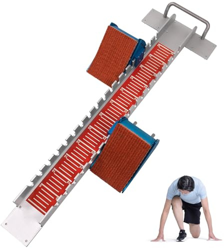 Bloques de arranque para correr con pedales ajustables y escala transparente, bloques de aleación de aluminio para pistas de interior/exterior