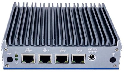 Din Rail Side Mount Firewall Appliance, Mini PC, PFSense, Mikrotik, OPNsense, Untangle, Sophos XG, VPN, Router PC, J4125, RX12, DP, HDMI, COM, SIM Slot, 4 x I211, 0 RAM, 0 Storage, Barebone No System