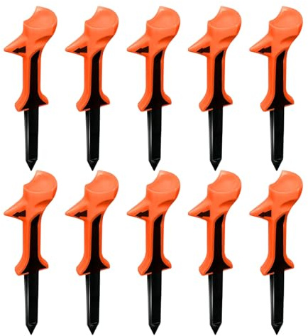 Generisch Lange Golf-Tees – 3,15-Zoll-Golf-Tee-Set | 10 Stück, 10-Grad-Winkelkopf | Strapazierfähiges PP-Silikon, reduzierte Spin-Reibung, sanfter Kontakt, Driving-Range-Golfs-Zubehör