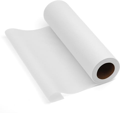 Wamkon 30 cm x 13.7 m Bügelvlies zum Verstärken Weiß Bügelvlies | Leicht Bügelflies Vlies zum Aufbügeln 50 g/m² zum Nähen Quilten Basteln Schneidern