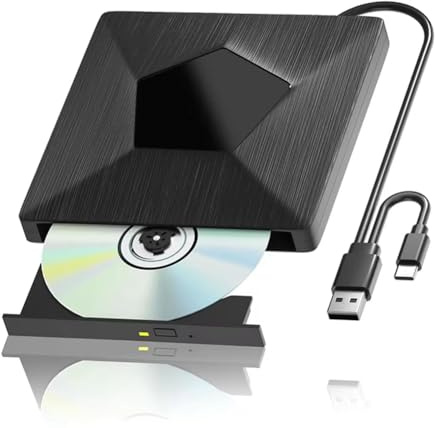 NONDK Bluray-Enhet Brännare Extern 3D Bärbar BD/CD/DVD Optisk Enhet Spelare för Laptop för PC