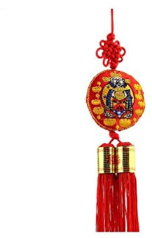 Lachineuse – Colgante de Amuleto de la Suerte Feng Shui 30 cm – Amuleto Chino para Colgar – Amuleto japonés – Omamori – Color Rojo – Regalo China Japón Asia – Riqueza & Fortune