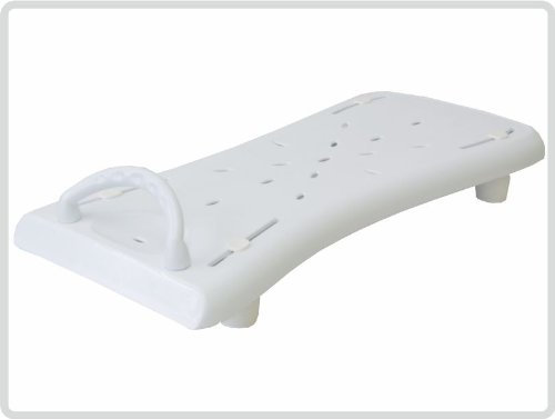 Badewannenbrett Badewannensitz Wannensitz (75 cm lang) mit Seifenablage und mit weißem Griff *Top-Qualität zum Top-Preis*
