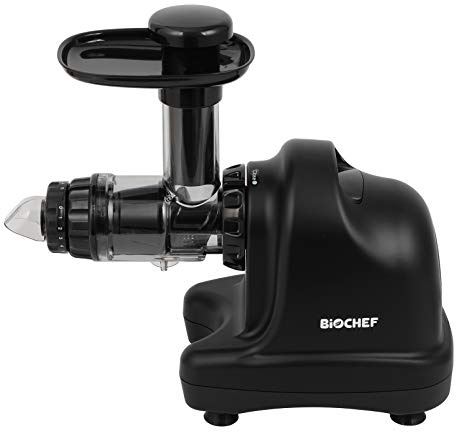 Bio Chef Extracteur de Jus Axis Cold Press Juicer - Extracteur Masticateur Horizontal pour Herbe de Blé, Fruits et Légumes avec 20 ans de Garantie BioChef (Noir)