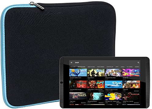 Slabo Tablet Tasche Schutzhülle für Nvidia Shield K1 Hülle Etui Case Phablet aus Neopren – TÜRKIS/SCHWARZ