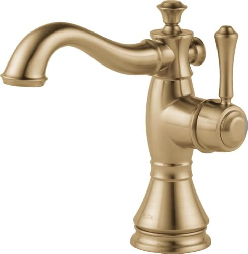 Delta 597LF-CZMPU Cassidy Single-Handle Bathroom Faucet, Champagne Bronze, .375